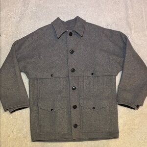 C. C. Filson Wool Double Mackinaw Cruiser Gray Field Jacket Coat L